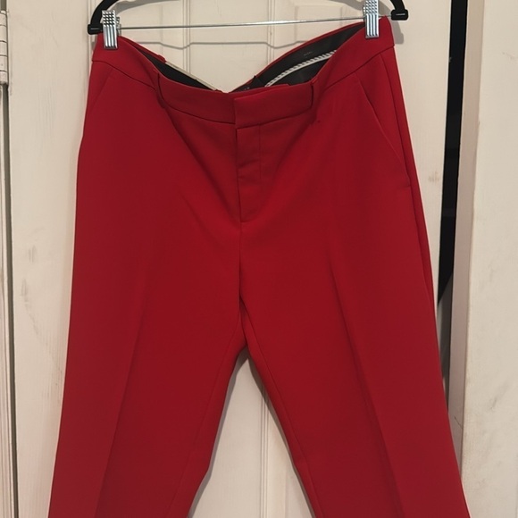 Banana Republic Avery Straight-Fit Mid-Rise Red pant size 14 New With Tags - Picture 4 of 11